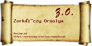 Zorkóczy Orsolya névjegykártya