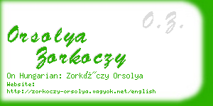orsolya zorkoczy business card